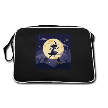 Sorcière au clair de lune magique - Sac Retro - noir/blanc - Dos