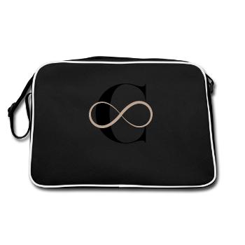 Infinite letter c - Retro Bag - black/white - Back