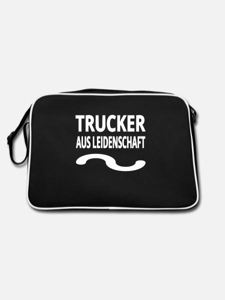 Trucker - Retro Tasche - Schwarz/Weiß