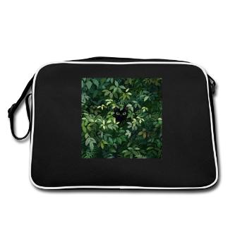 Black cat in disguise - Retro Bag - black/white - Back