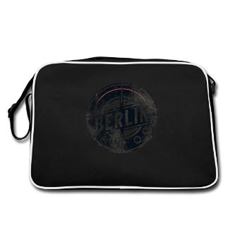 Berlin Grunge Design Alexanderplatz Berlin Ours - Sac Retro - noir/blanc - Dos