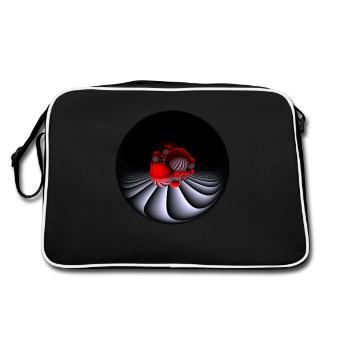 Design mit Fisheye-Kamera - Retro Tasche - Schwarz/Weiß - Hinten