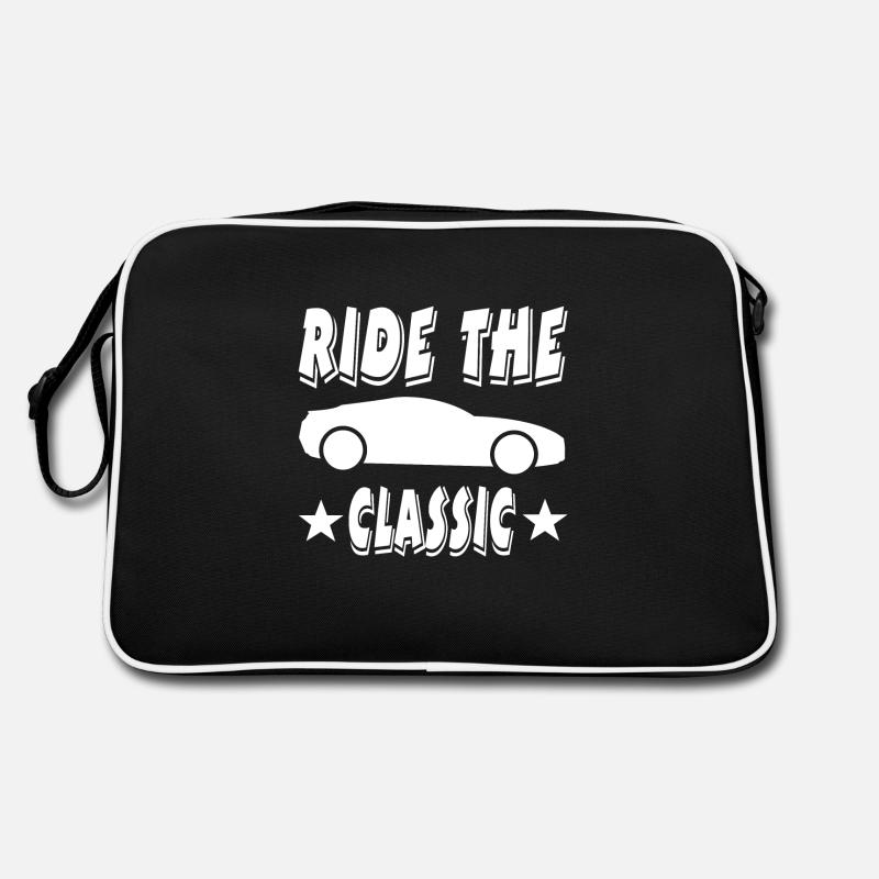 Auto - Retro Tasche - Schwarz/Weiß