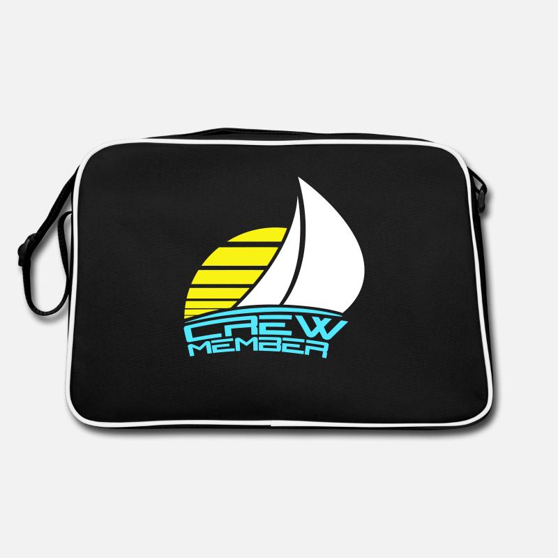 Membre d’équipage Texte Soleil Membre de l’équipe Équipage de voile Plaisir Sac Retro