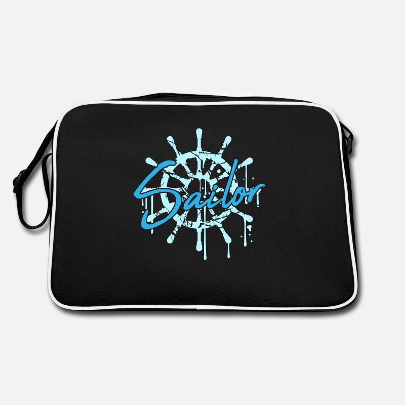 Sailor Ship Steering Wheel Graffiti Drop Sailing Retro Bag