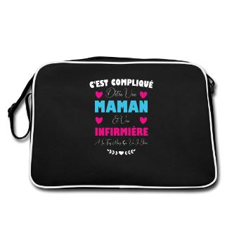 Maman et Infirmière - Sac Retro - noir/blanc - Dos