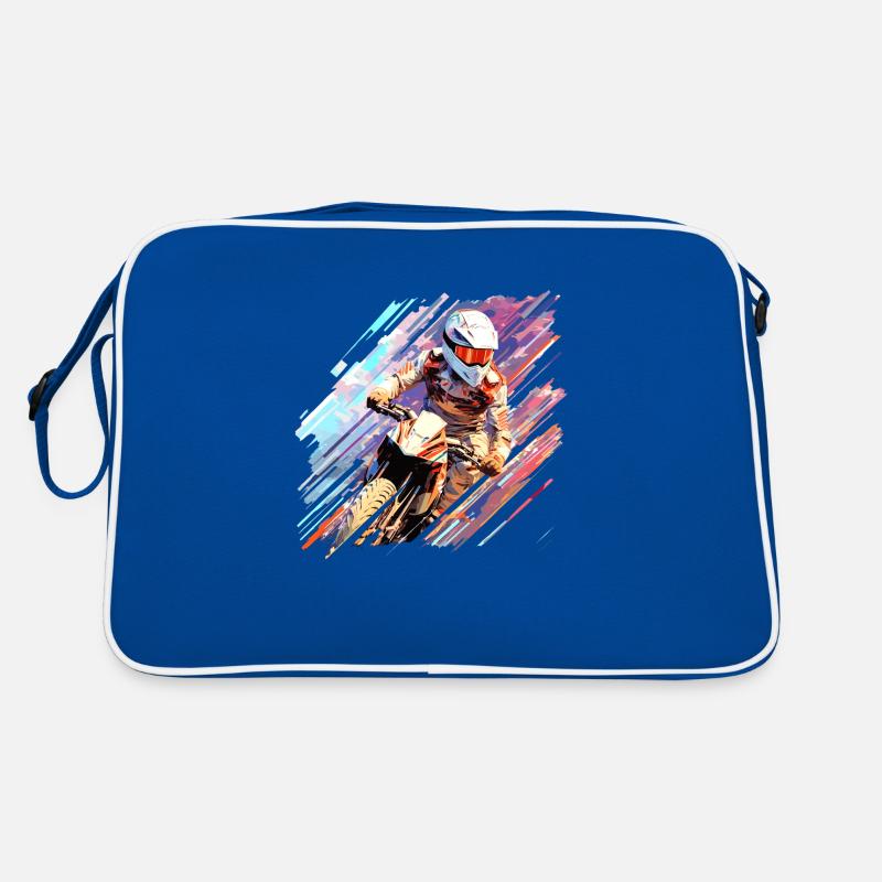 Motocross Racing Fast Speed Competition Abstract Retro Bag