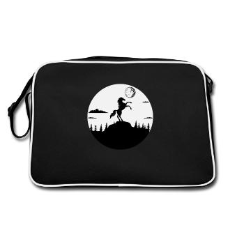 Rider Rider Horse Horse Horse Rider - Retro Bag - black/white - Back