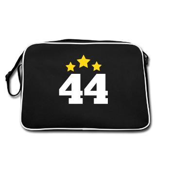 44 Years Star - 44th Anniversary Gift - Retro Bag - black/white - Back