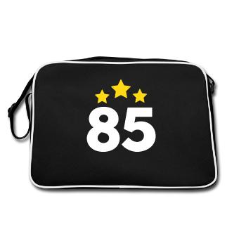 85 ans étoile - cadeau 85e anniversaire - Sac Retro - noir/blanc - Dos