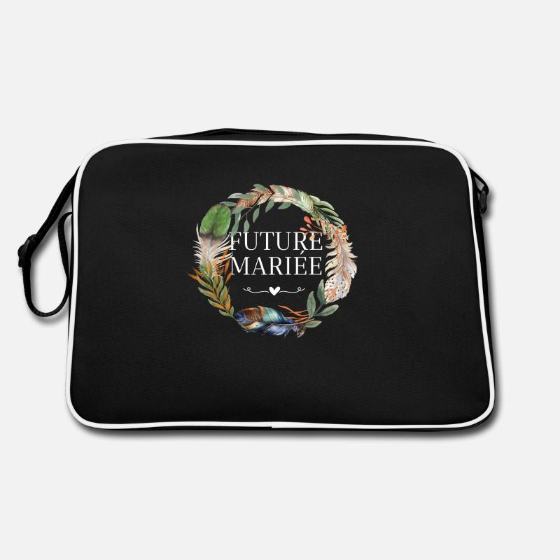 Bride-to-be crown boho flowers Retro Bag