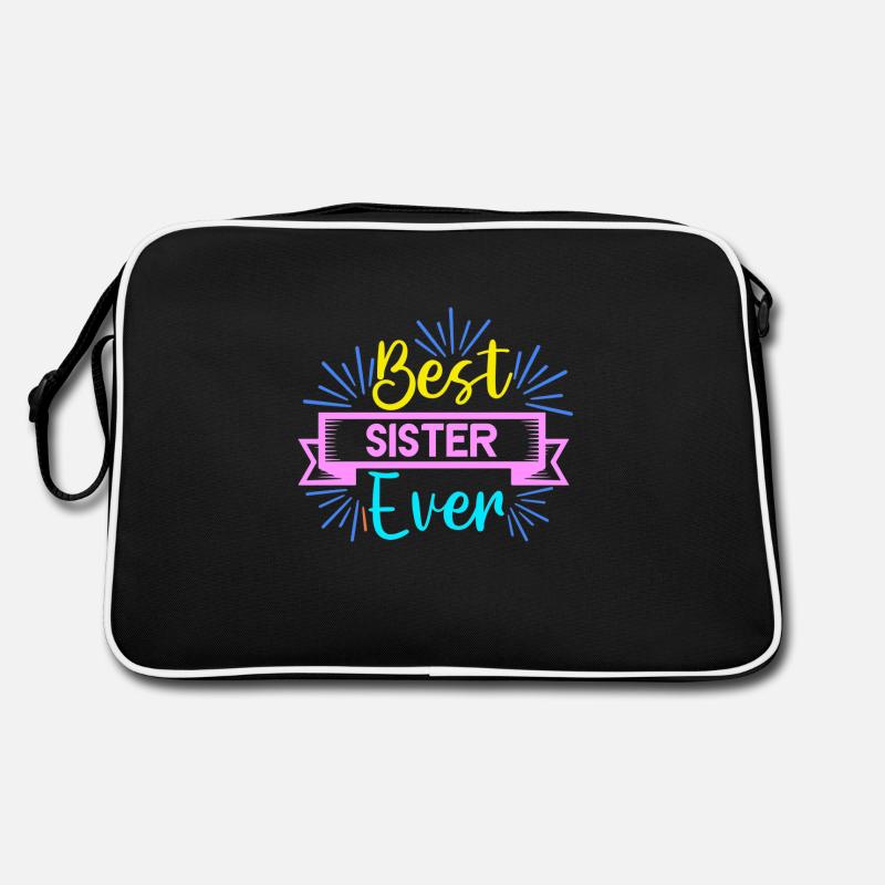 Beste Schwester Retro Tasche