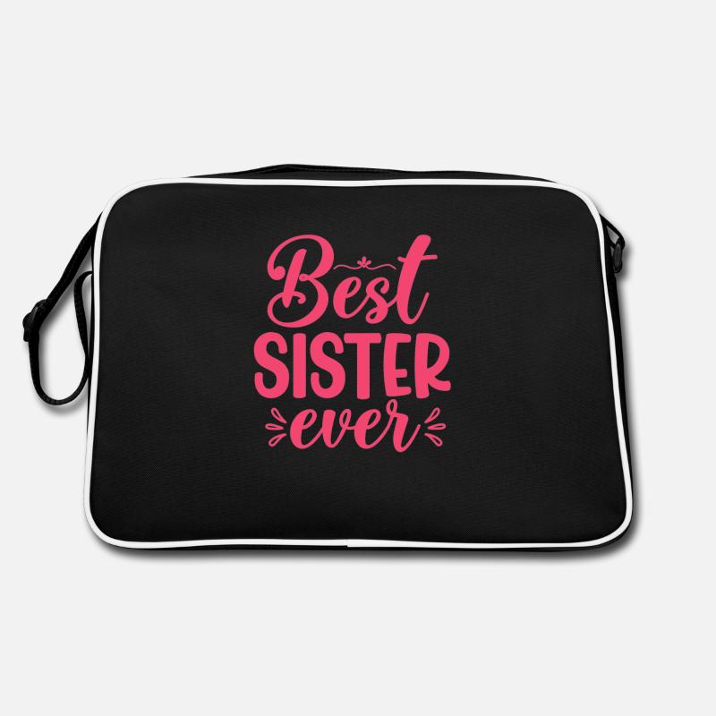 Beste Schwester Retro Tasche