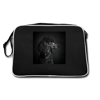Animaux noirs - Caniche noir - Sac Retro - noir/blanc - Dos