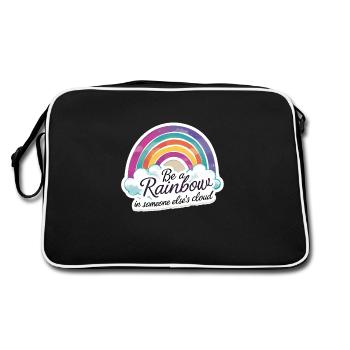 Soyez un arc-en-ciel dans le nuage de quelqu’un d’autre coloré - Sac Retro - noir/blanc - Dos