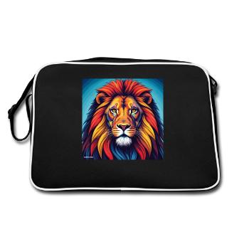 Lion Gemini - Retro Bag - black/white - Back