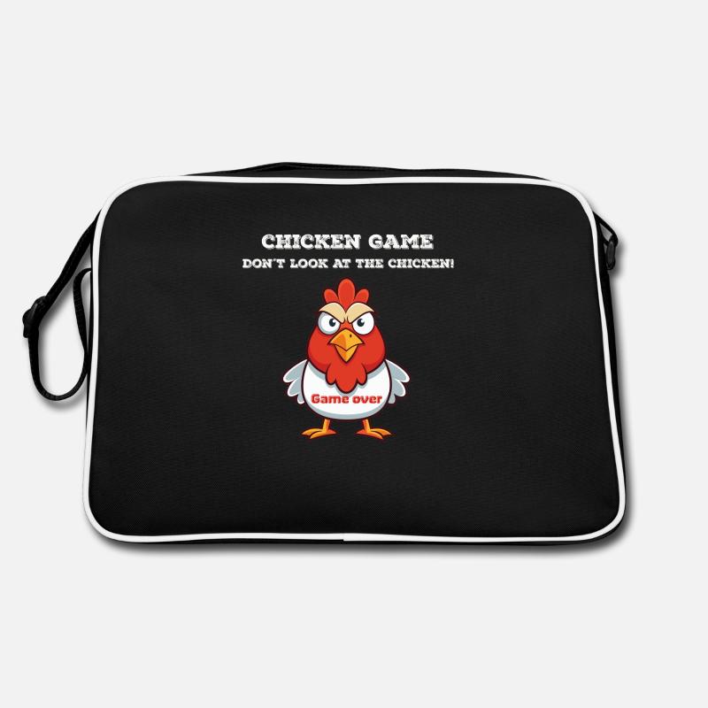 Chicken game weiss Retro Tasche
