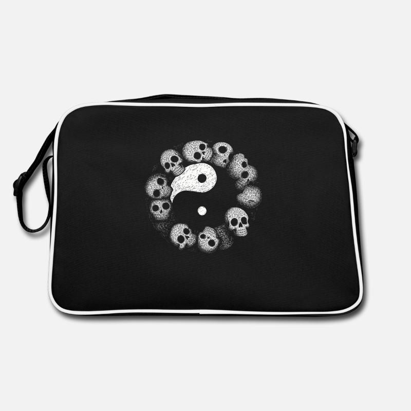 Yin Yang Schädel Retro Tasche