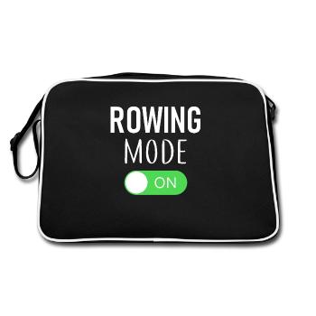 Rowing Mode On - Rowing - Rower - Rower - Retro Bag - black/white - Back