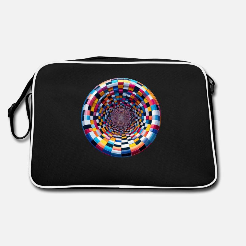 Cavity colored - Retro Bag - black/white