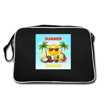Vacances d'été Vacances d'été au soleil - Sac Retro - noir/blanc - Dos