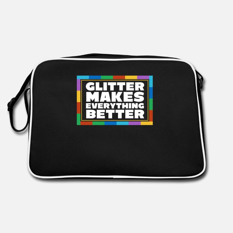 Glitzer Retro Tasche