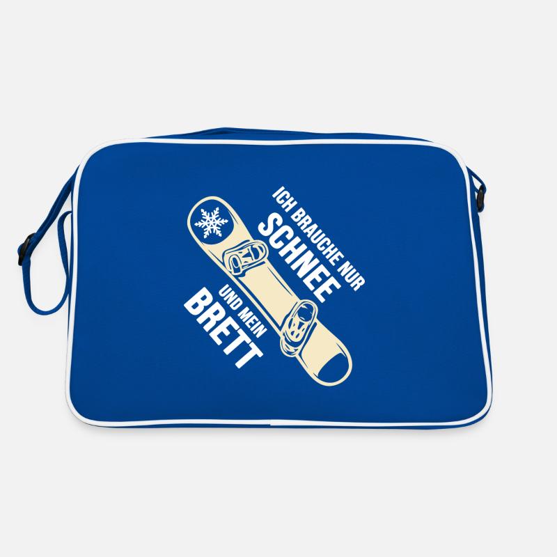 Snowboard Snowboarder Softboot "Schnee & Brett" Retro Tasche