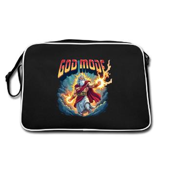 Mode Dieu - Zeus jette la foudre dans les nuages - Sac Retro - noir/blanc - Dos