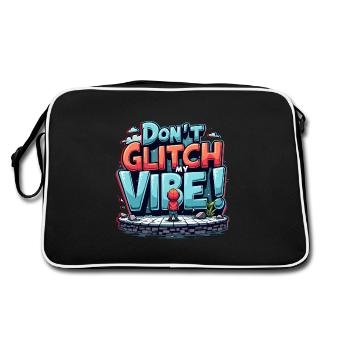 Don't Glitch my Vibe - Retro Gaming Graffiti - Retro Bag - black/white - Back