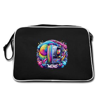 Nerd Pride Rainbow - Retro Bag - black/white - Back