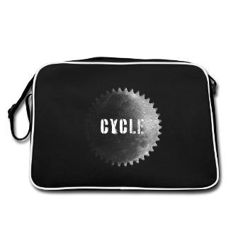 Mond-Radtour - Retro Tasche - Schwarz/Weiß - Hinten