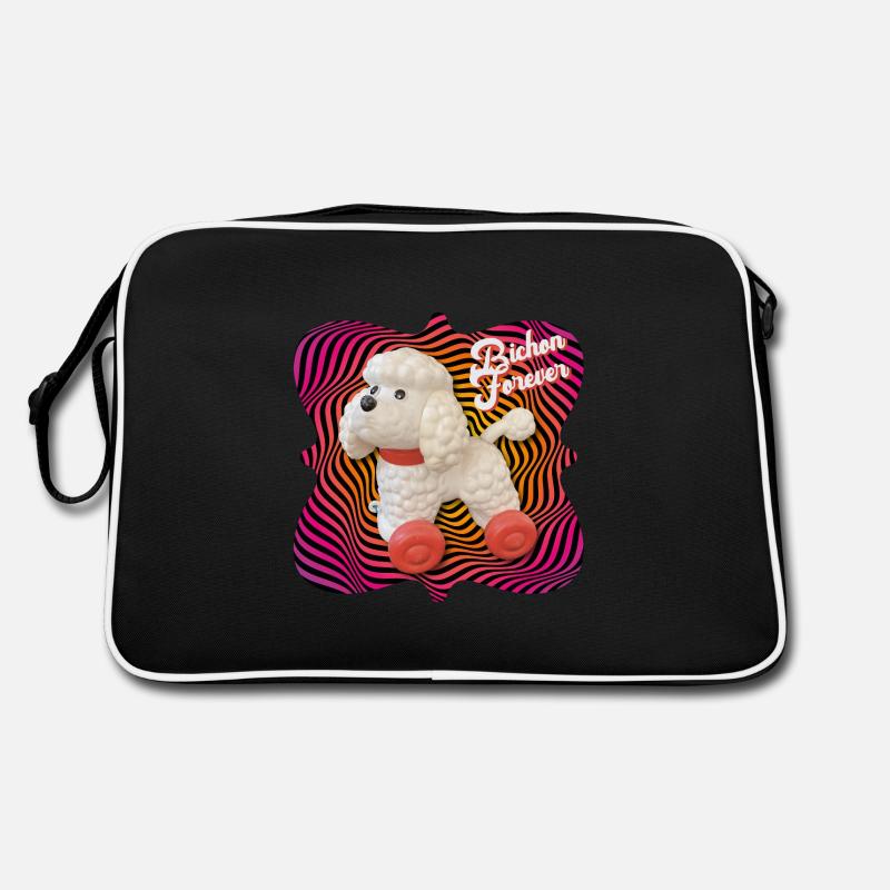 Psychedelischer Bichon für immer Retro Tasche