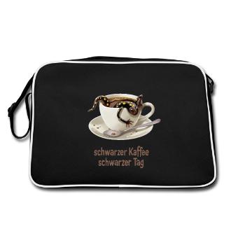 Coffee Salamander 1 - Retro Bag - black/white - Back