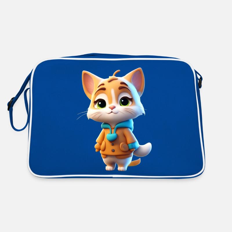 Cute Autumn Cat Retro Bag