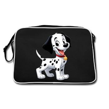 Dalmatiner 5 - Retro Tasche - Schwarz/Weiß - Hinten