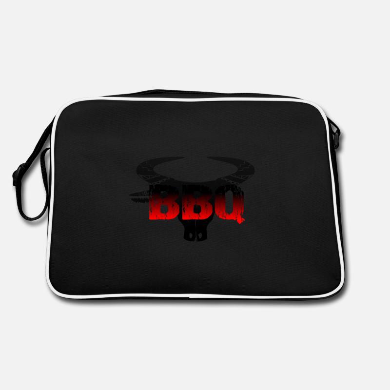 BBQ - Retro Tasche - Schwarz/Weiß