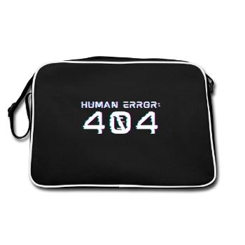 Human Error: 404 - Retro Tasche - Schwarz/Weiß - Hinten
