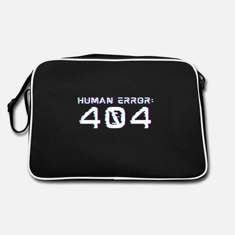 Human Error: 404 - Retro Tasche - Schwarz/Weiß