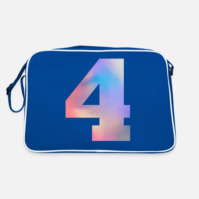 Colorful Number 4 Retro Bag