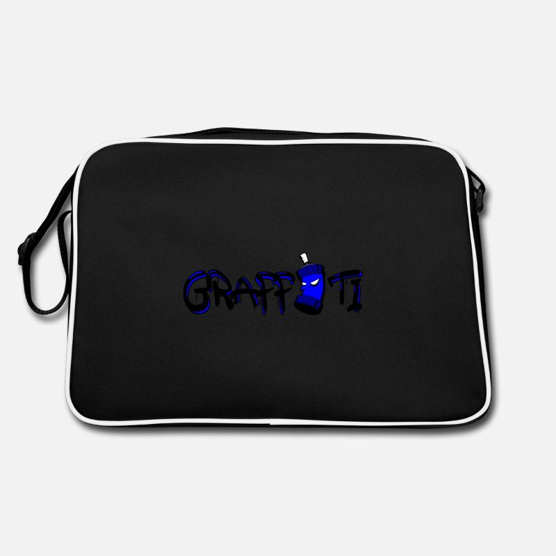 Graffiti - Retro Tasche - Schwarz/Weiß