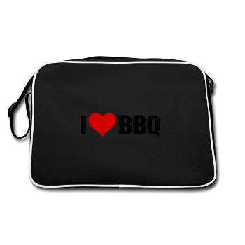 Grillades au barbecue - Sac Retro - noir/blanc - Dos