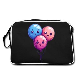 Ballons für Kinder - Retro Tasche - Schwarz/Weiß - Hinten
