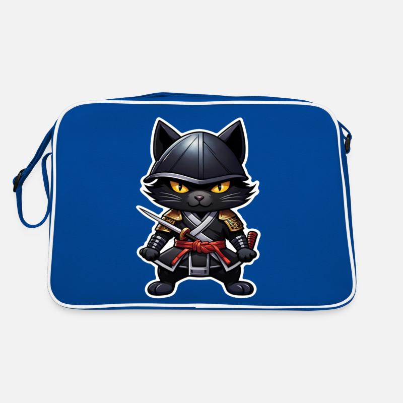 Ninja Cat - Samurai Kitten Retro Bag