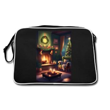 Green christmas home - Retro Bag - black/white - Back