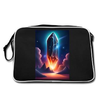 Gigantic mysterious meteoroid from outer space - Retro Bag - black/white - Back