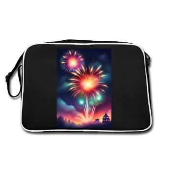 L’étonnant feu d’artifice du Nouvel An - Sac Retro - noir/blanc - Dos