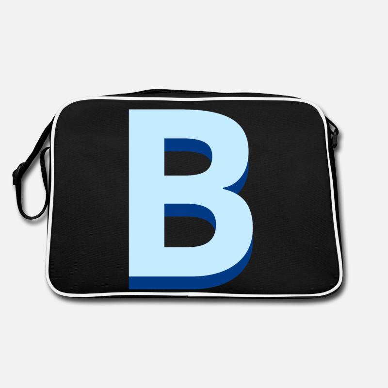 Lettre b bleu pop et moderne Sac Retro