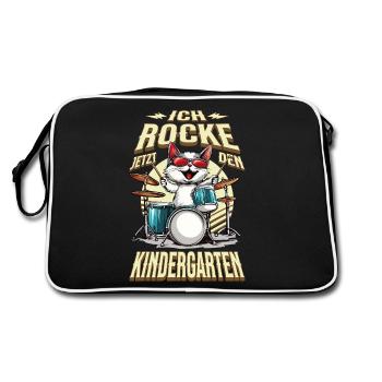 Jardin d’enfants Kita Cat Drums Musique rock - Sac Retro - noir/blanc - Dos