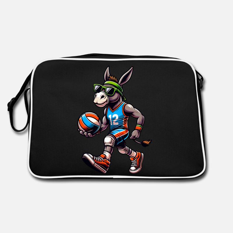 Cool volleyball donkey with style Retro Bag