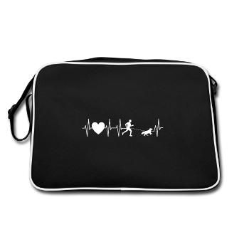 Cross country - canicross - dog - heartbeat - Retro Bag - black/white - Back